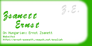 zsanett ernst business card